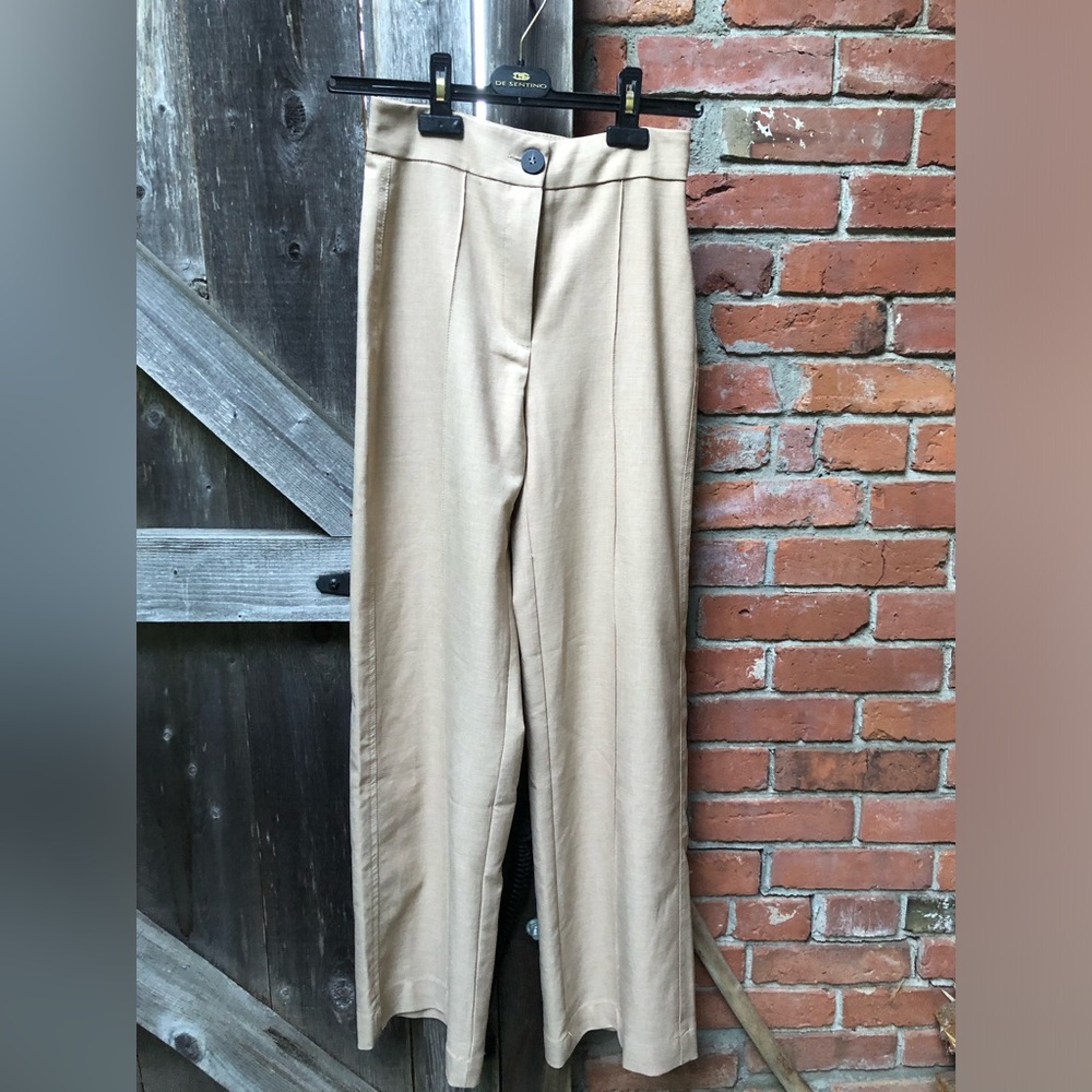 Bershka Men's Dress Pants in Beige